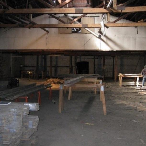 Pioneer Millworks reclaims maple from the American Crayon factory in Sandusky, Ohio