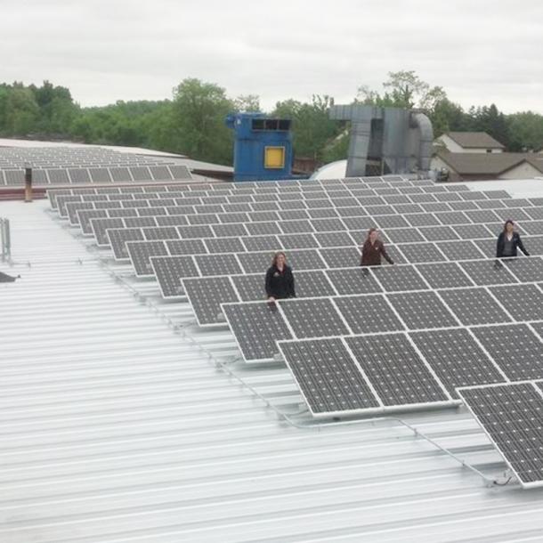 Pioneer Millworks uses solar power