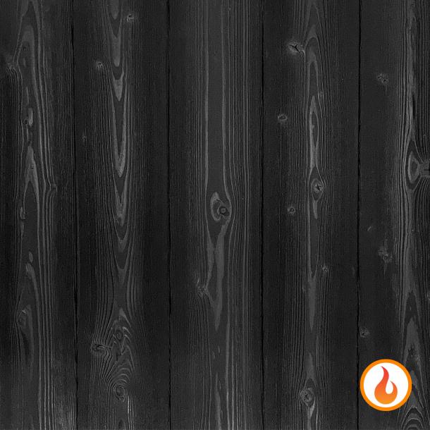 Shou Sugi Ban Larch Carbon by Pioneer Millworks. Charred wood siding and paneling that is burned, brushed twice, and coated with a non-toxic, water-based polyurethane