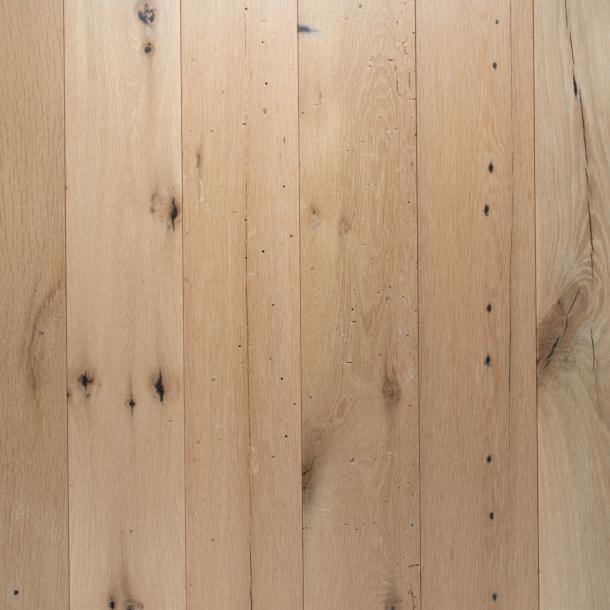 Naked: Pioneer Millworks Reclaimed White Oak, American Gothic in a Naked finish. Also available in a GreenGUARD Gold Certified commercial grade finish.